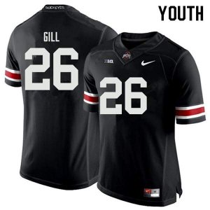 NCAA Ohio State Buckeyes Youth #26 Jaelen Gill Black Nike Football College Jersey KPE5345AB